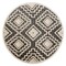 Homeroots 4 ft. Round Gray & Cream Geometric Area Rug 396178 - alternate 1